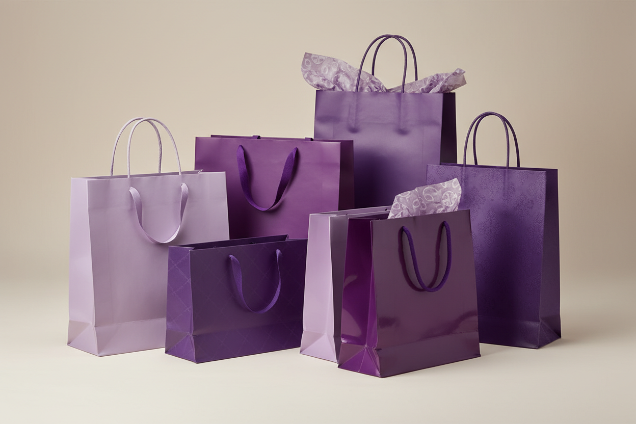Purple Shopping Bags